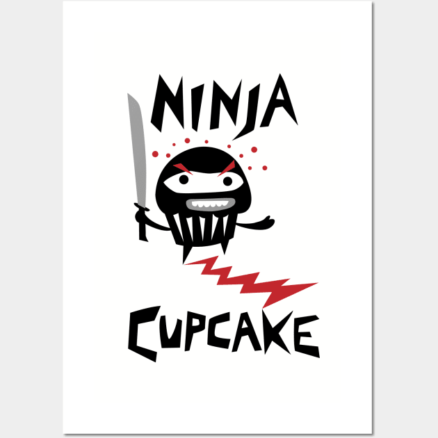 ninja cupcake Wall Art by Andibird